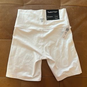 White TNA Butter High Rise Shorts
